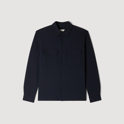 Joker Pocket Patch Pocket Shirt Navy Blue