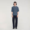 Catena Shirt Mc Link Print Loose-Fit Shirt Navy Blue