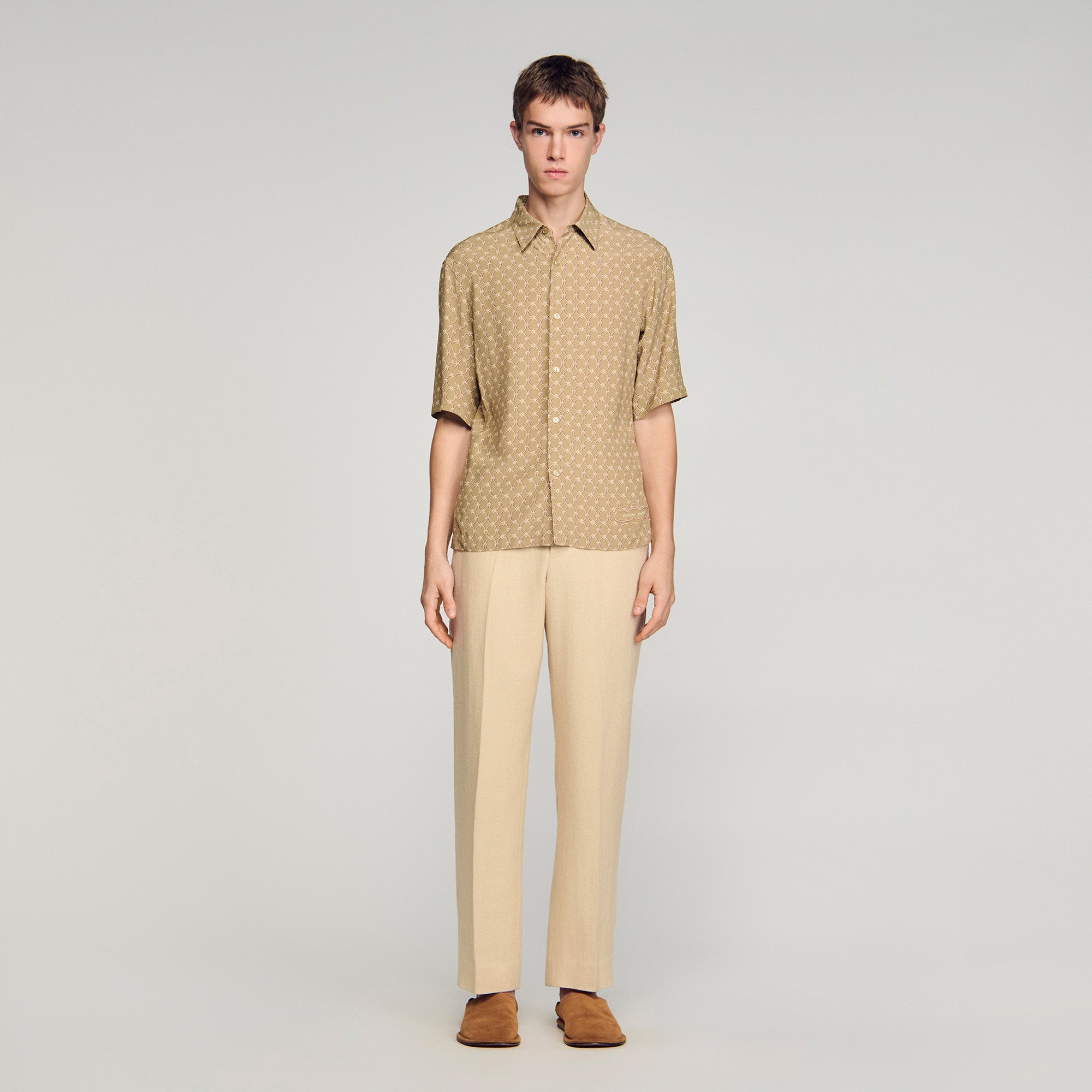 Catena Shirt Mc Link Print Loose-Fit Shirt Lime