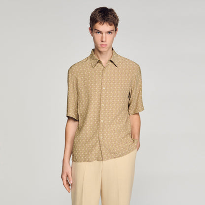Catena Shirt Mc Link Print Loose-Fit Shirt Lime