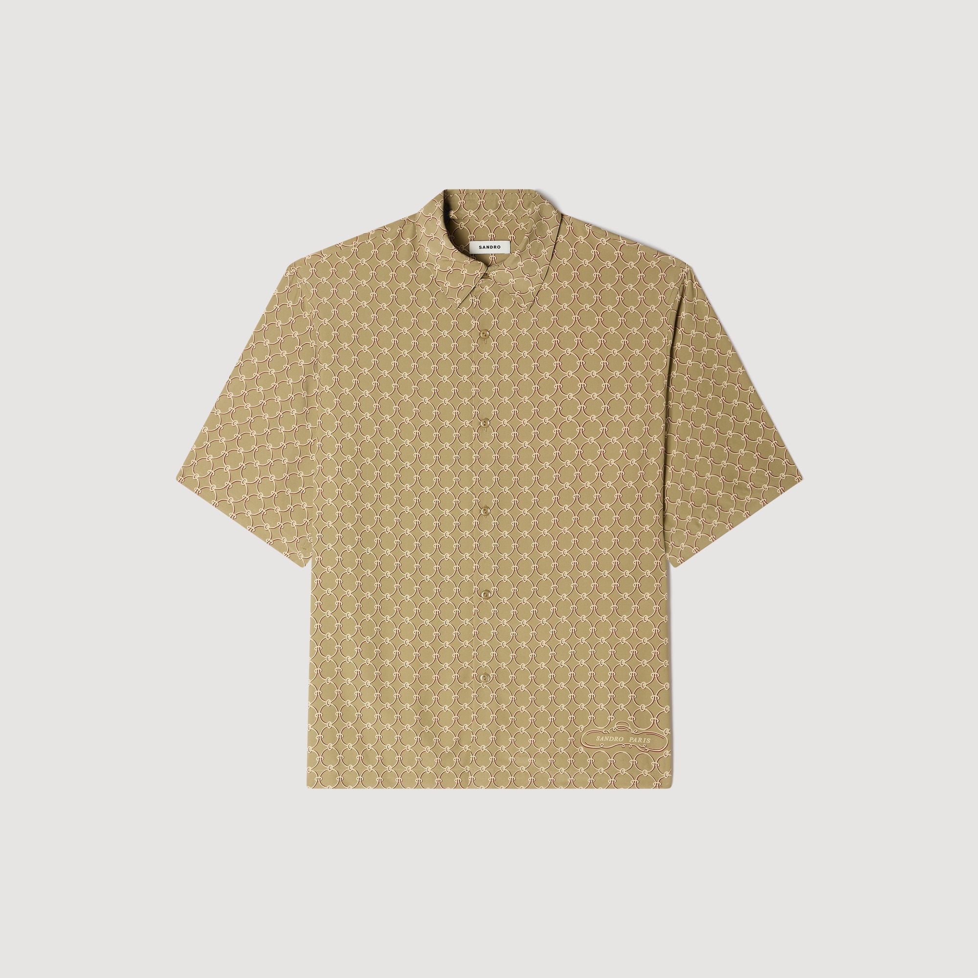 Catena Shirt Mc Link Print Loose-Fit Shirt Lime