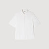 Jersey Cross Shirt Square Cross Cotton Jacquard Shirt White