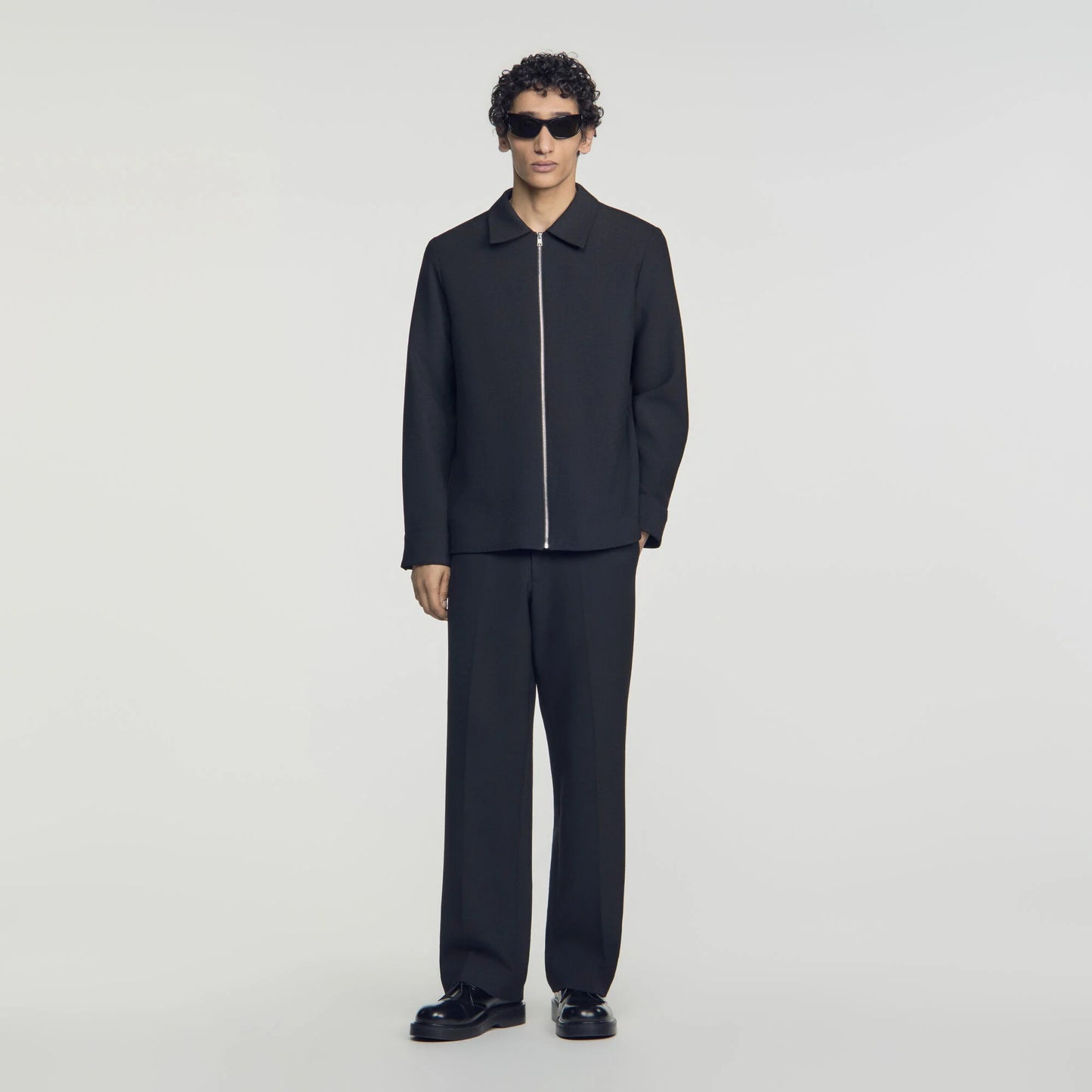 Joker Zip Shirt Zipped Shirt Black