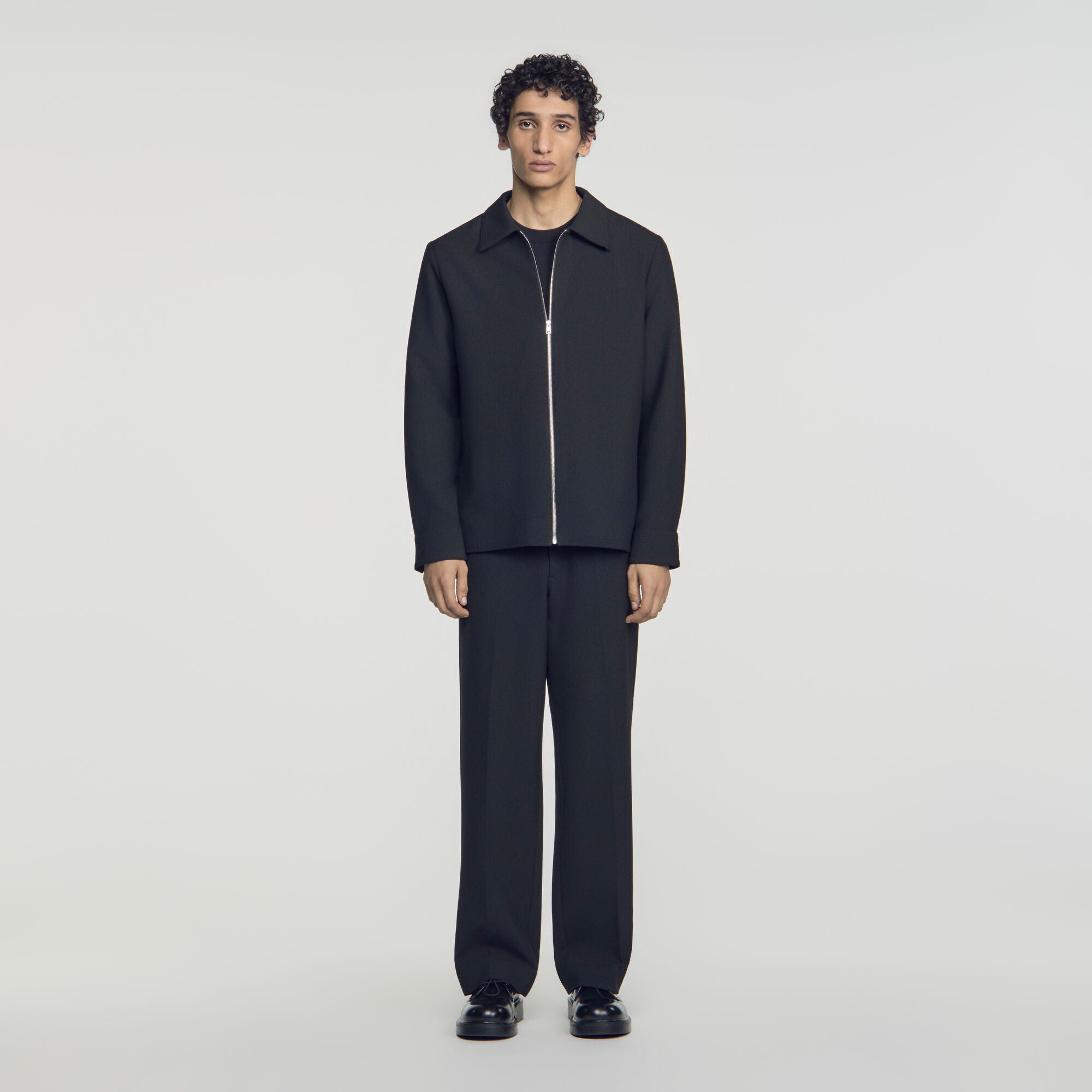 Joker Zip Shirt Zipped Shirt Black