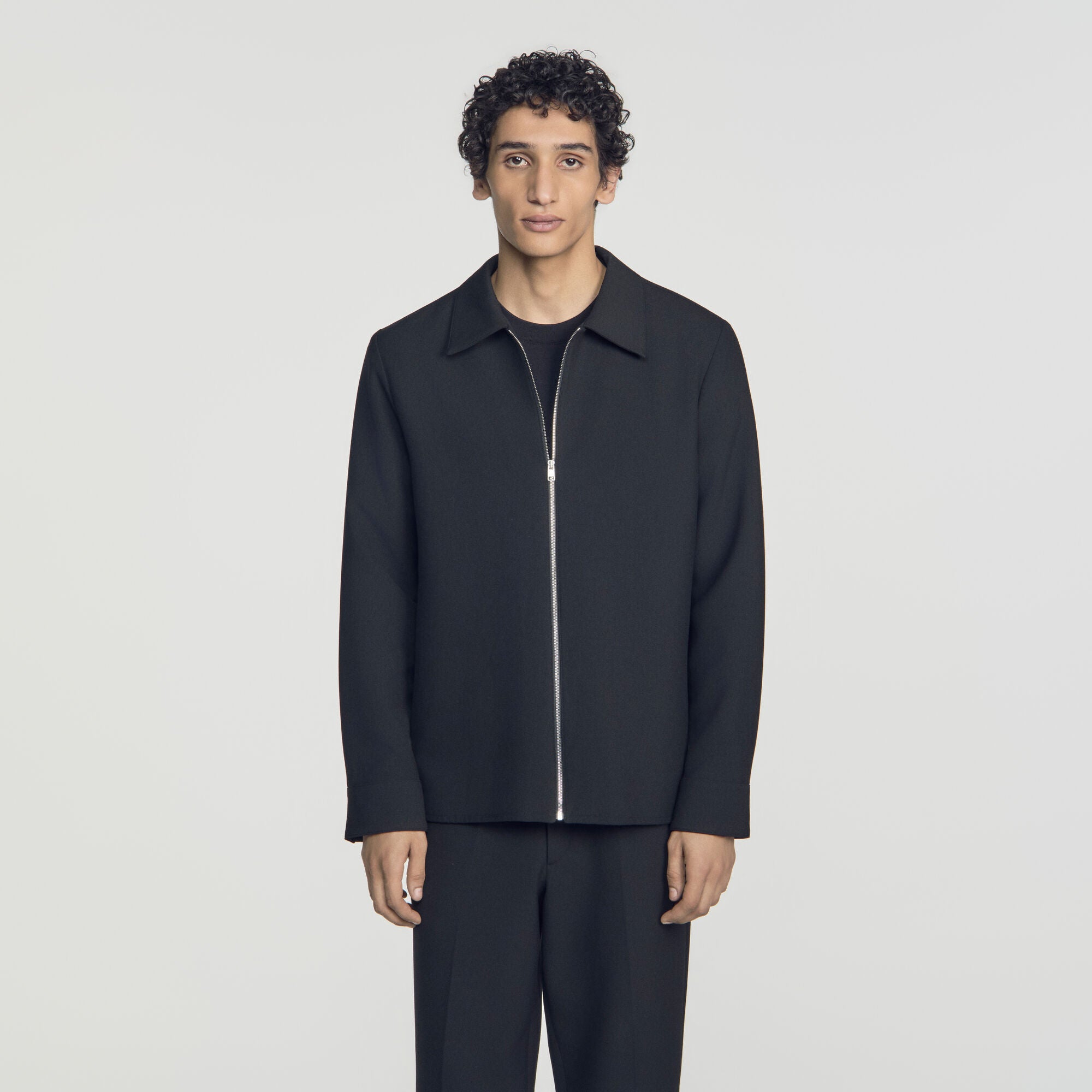 Joker Zip Shirt Zipped Shirt Black