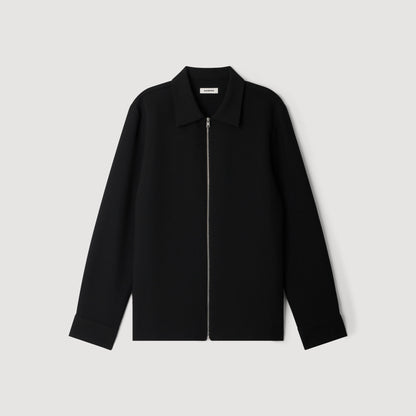 Joker Zip Shirt Zipped Shirt Black