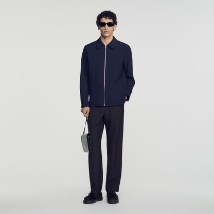 Joker Zip Shirt Zipped Shirt Navy Blue