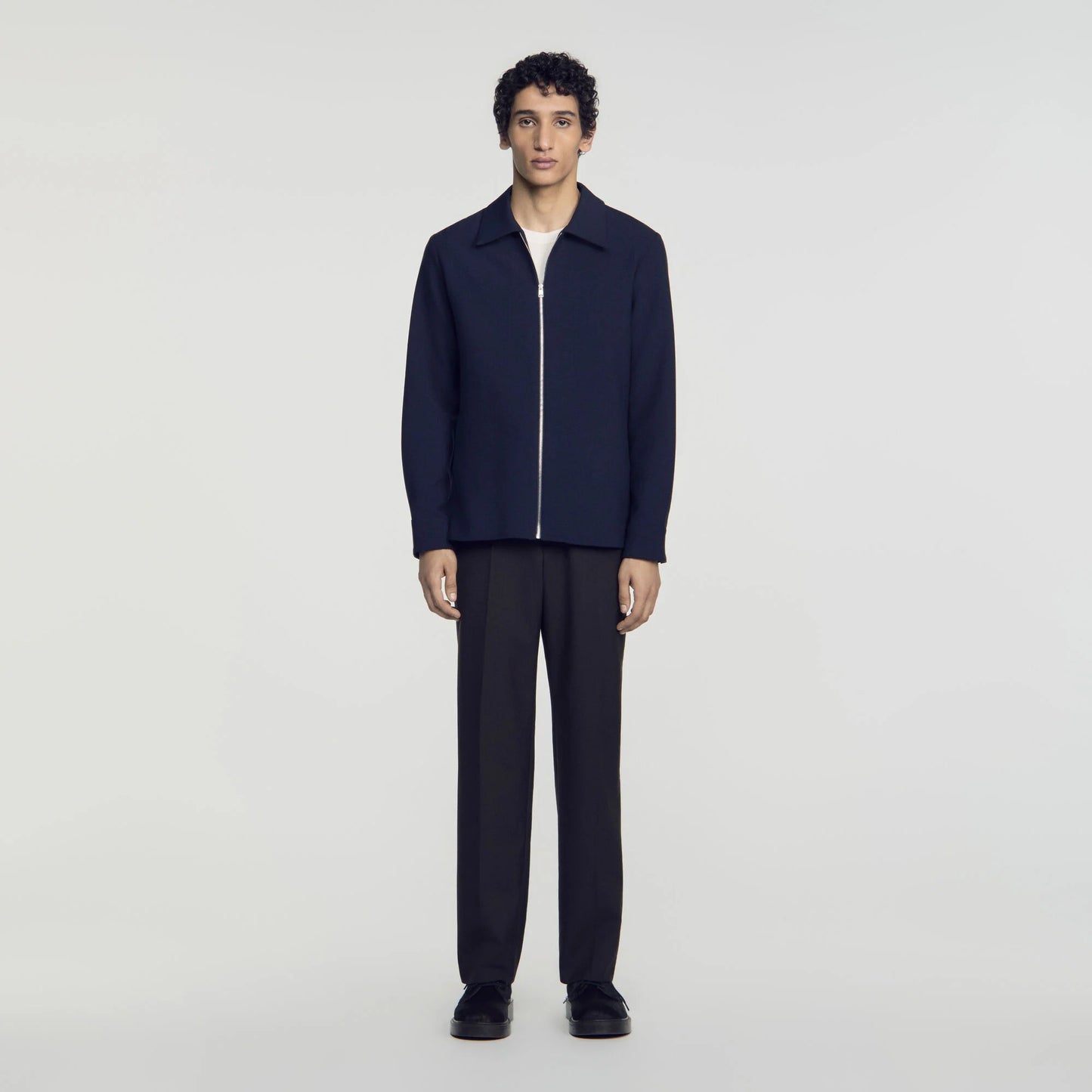 Joker Zip Shirt Zipped Shirt Navy Blue
