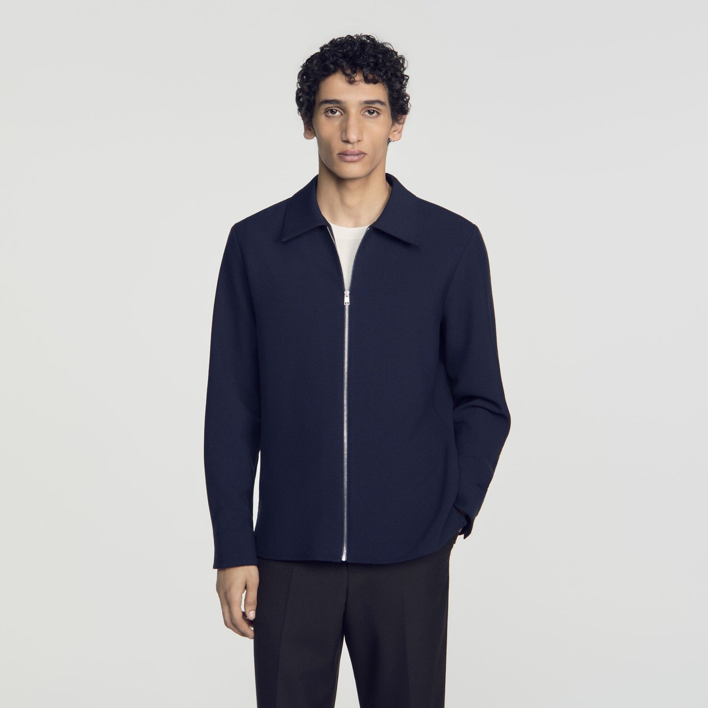 Joker Zip Shirt Zipped Shirt Navy Blue