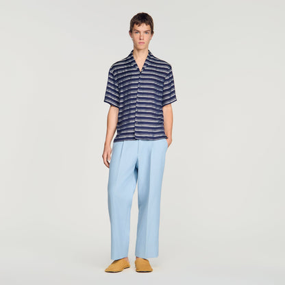 Stripy Shirt Mc Striped boat neck shirt Navy Blue