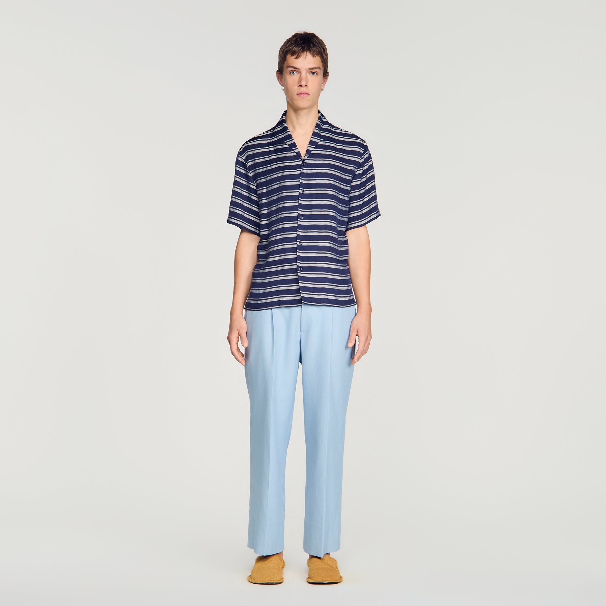 Stripy Shirt Mc Striped boat neck shirt Navy Blue