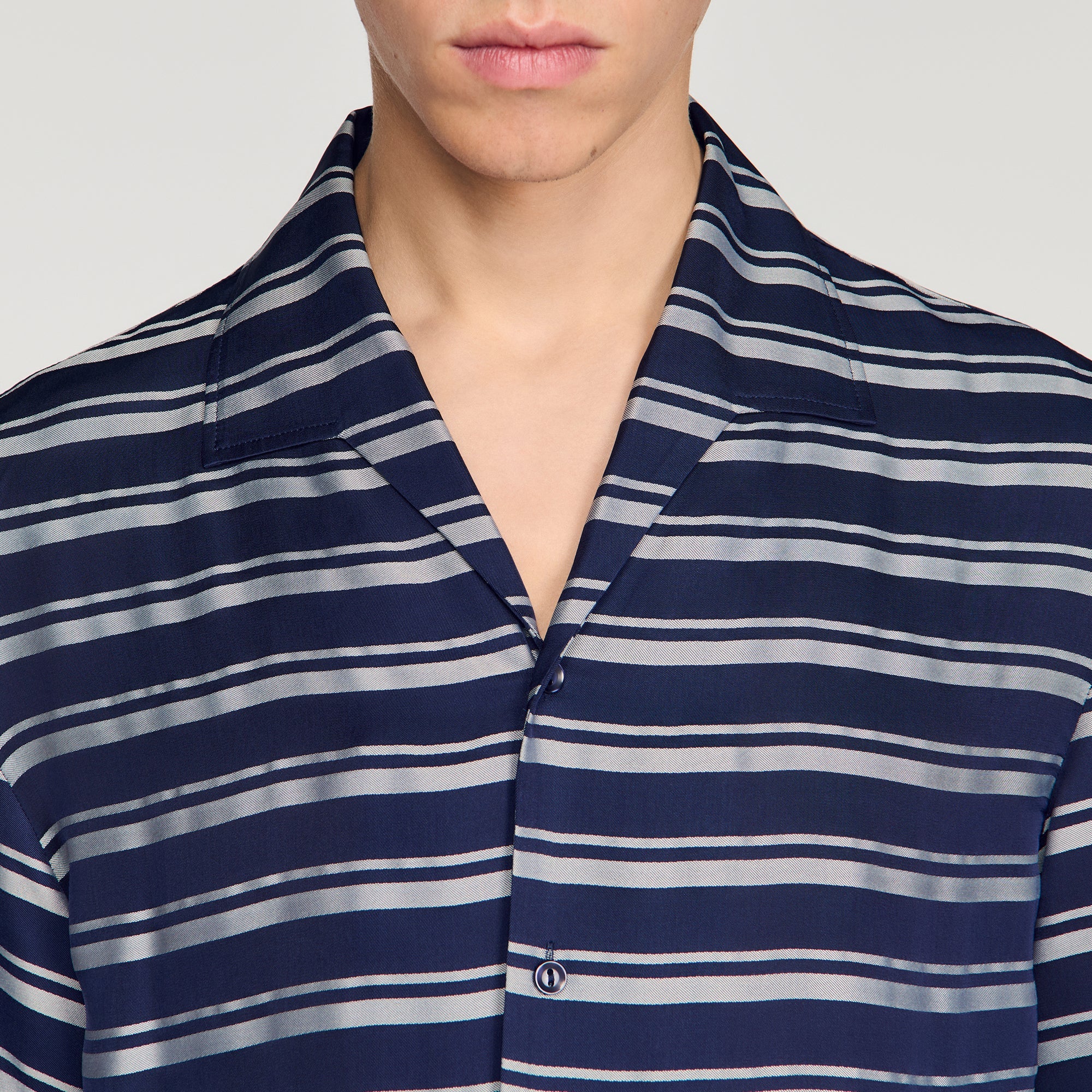 Stripy Shirt Mc Striped boat neck shirt Navy Blue