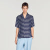 Stripy Shirt Mc Striped boat neck shirt Navy Blue