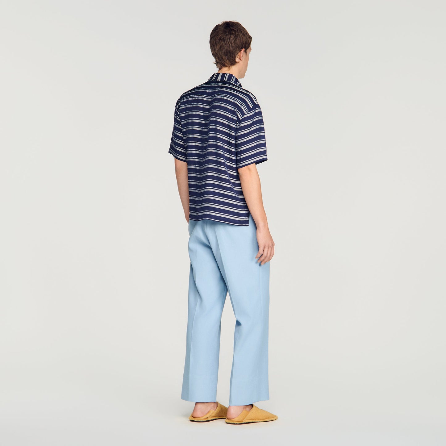 Stripy Shirt Mc Striped boat neck shirt Navy Blue