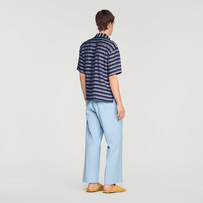 Stripy Shirt Mc Striped boat neck shirt Navy Blue