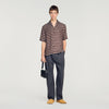Stripy Shirt Mc Striped boat neck shirt Chocolate