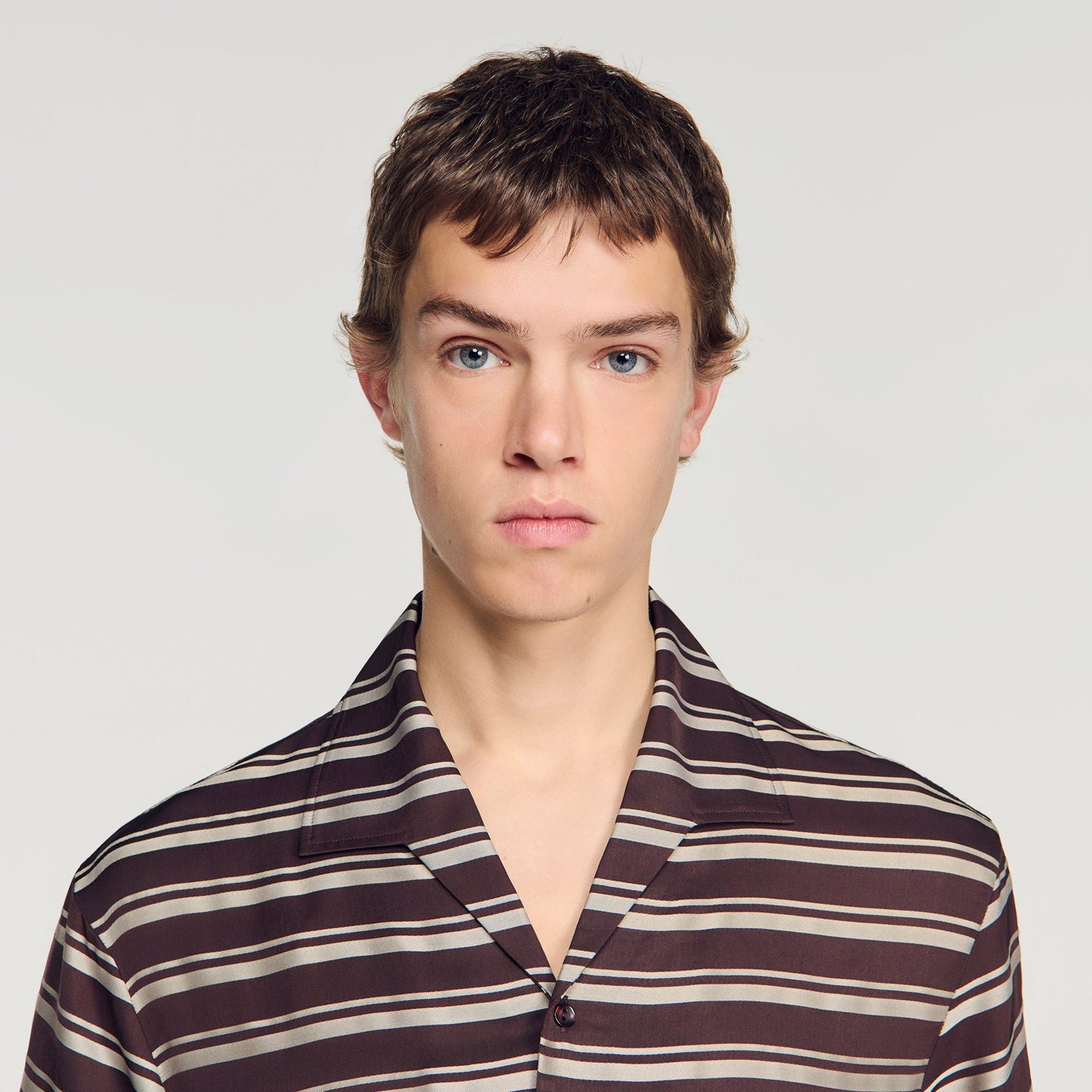 Stripy Shirt Mc Striped boat neck shirt Chocolate