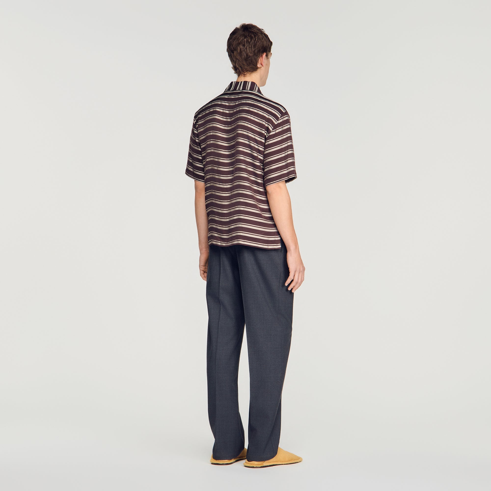 Stripy Shirt Mc Striped boat neck shirt Chocolate
