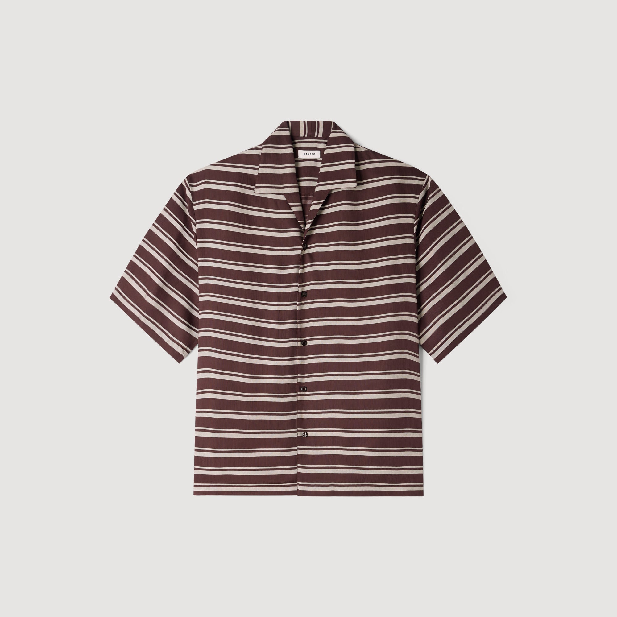 Stripy Shirt Mc Striped boat neck shirt Chocolate