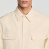 Flannel Pocket Shirt Cotton flannel shirt Ecru