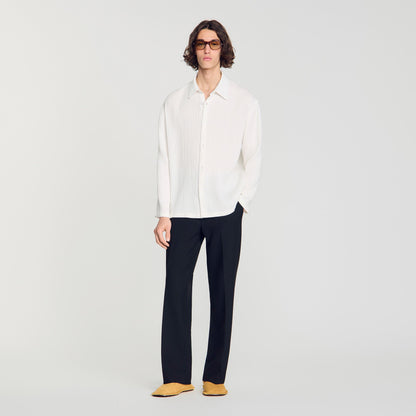 Crinkle Shirt Crinkled loose-fit shirt White