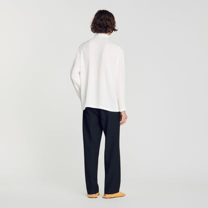 Crinkle Shirt Crinkled loose-fit shirt White