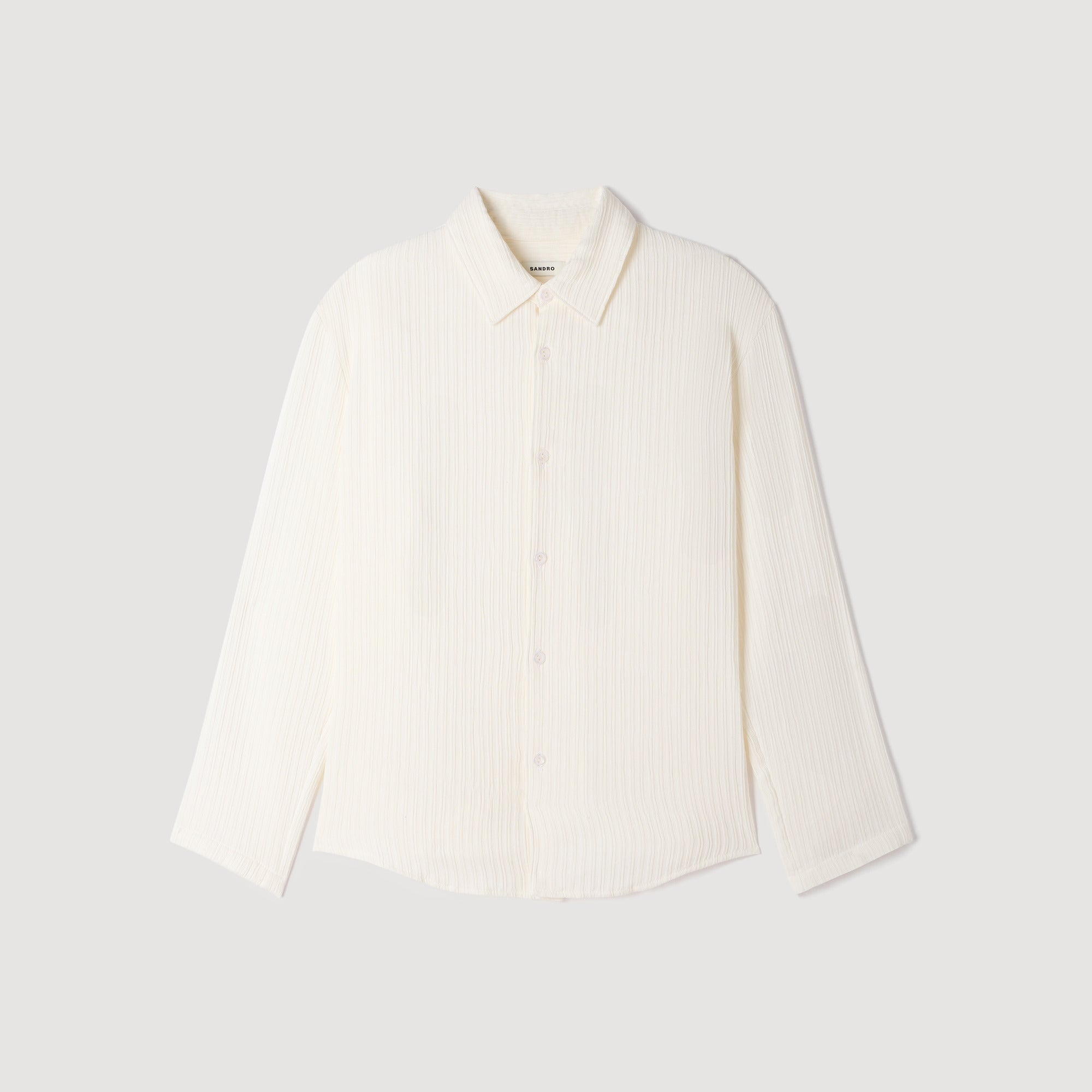 Crinkle Shirt Crinkled loose-fit shirt White