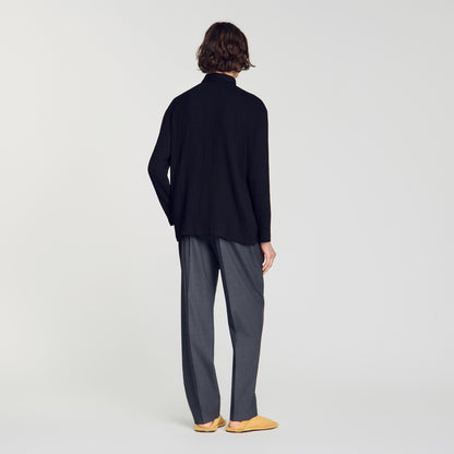 Crinkle Shirt Crinkled loose-fit shirt Black