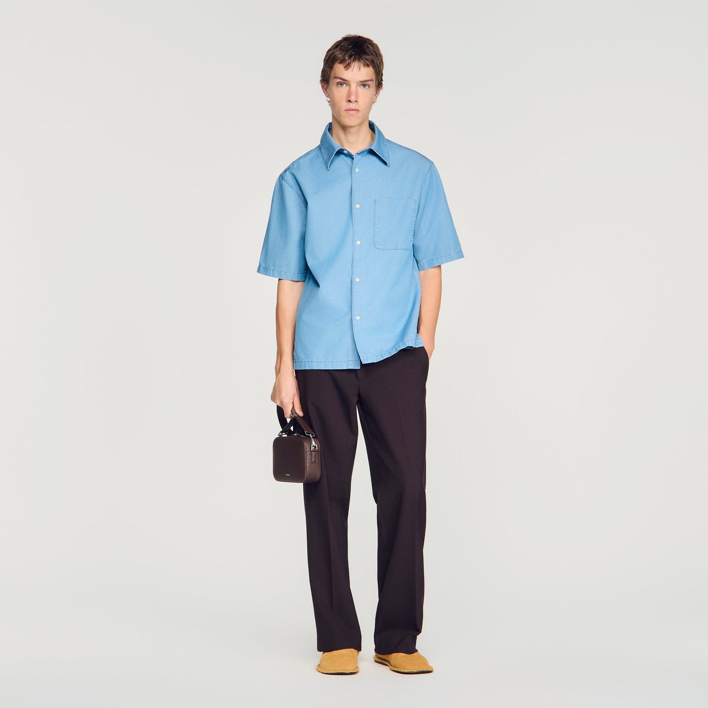 Oversize Bleached Shirt Loose-fit faded shirt Chambray
