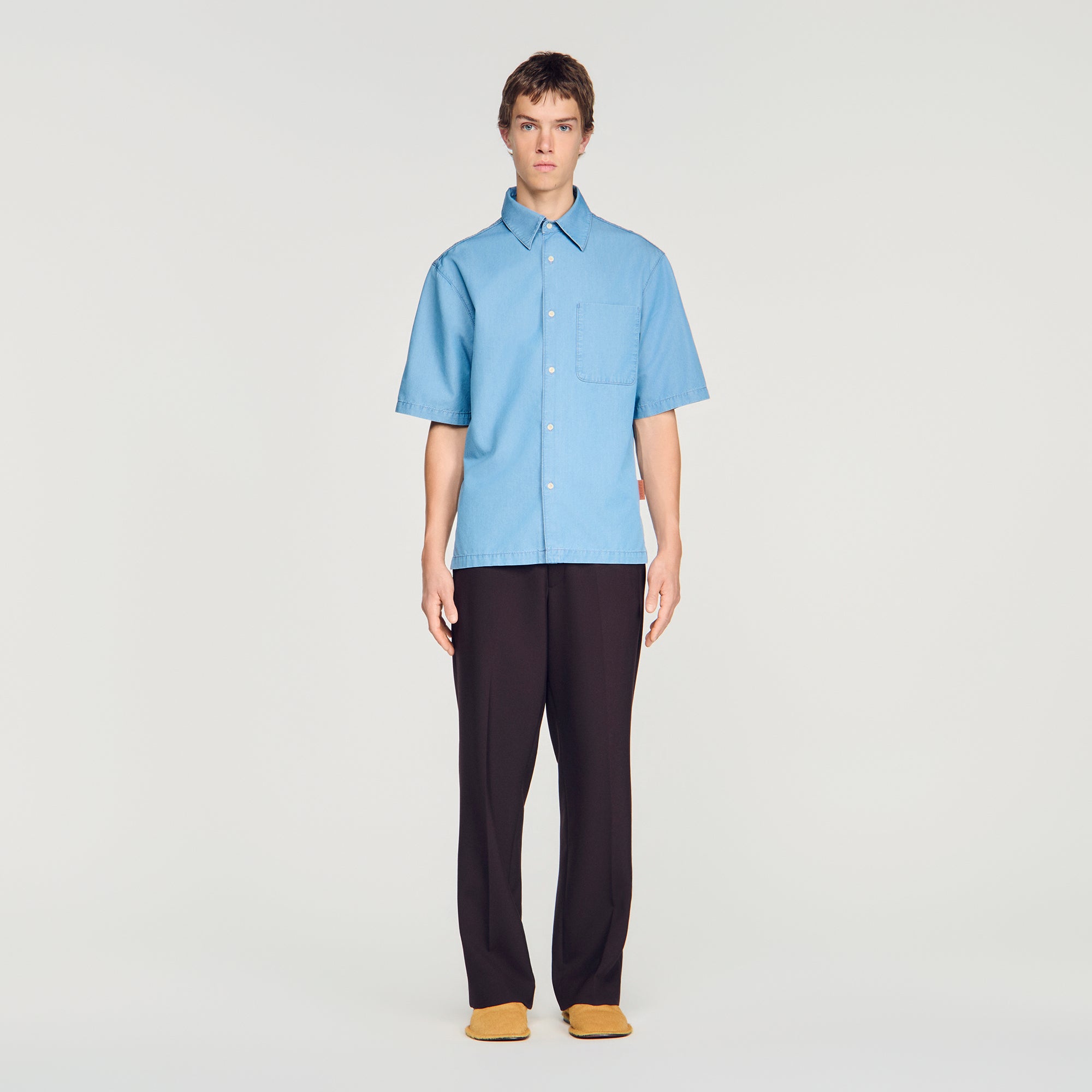 Oversize Bleached Shirt Loose-fit faded shirt Chambray