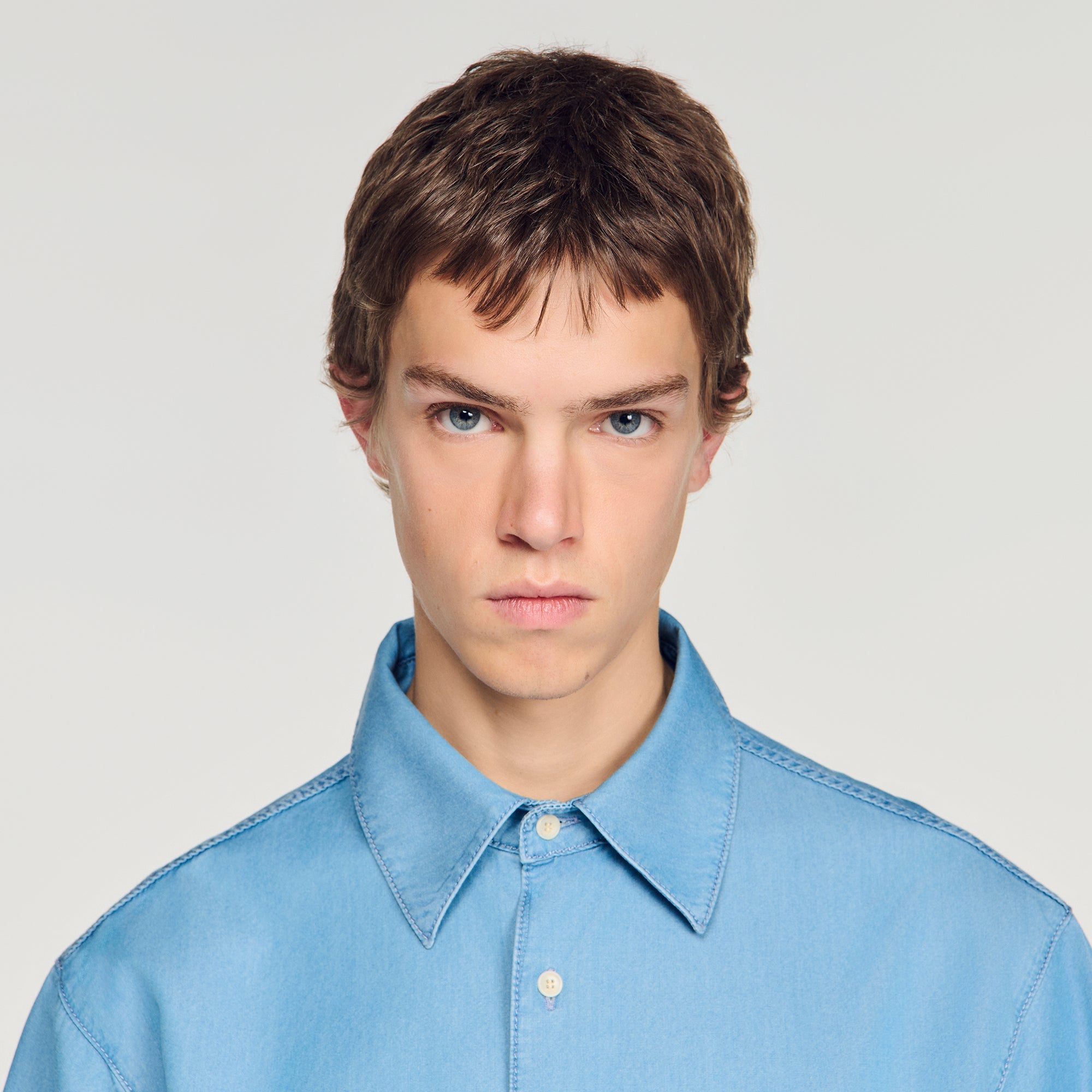 Oversize Bleached Shirt Loose-fit faded shirt Chambray