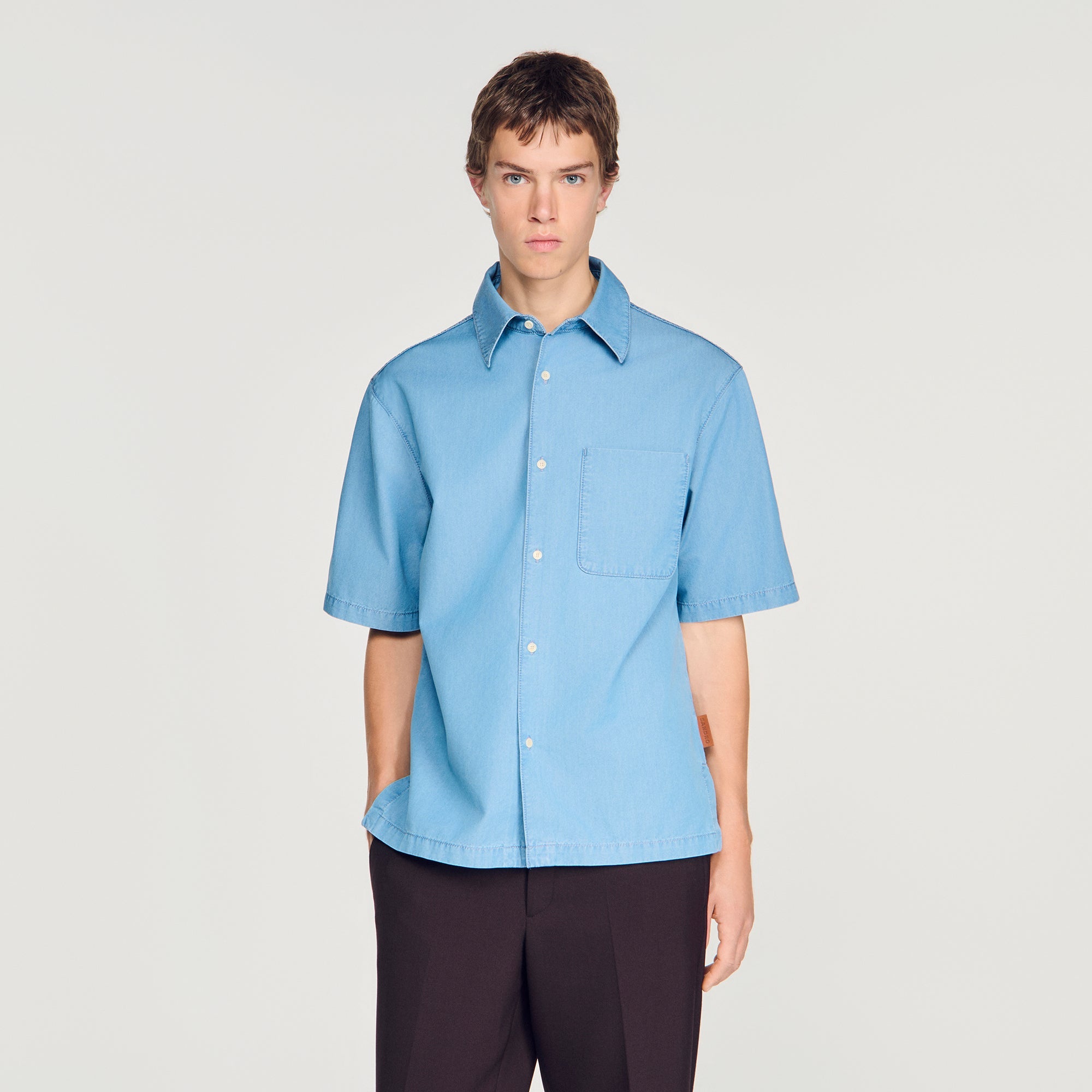 Oversize Bleached Shirt Loose-fit faded shirt Chambray