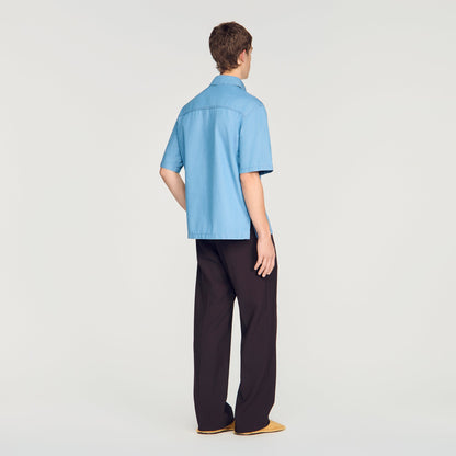 Oversize Bleached Shirt Loose-fit faded shirt Chambray