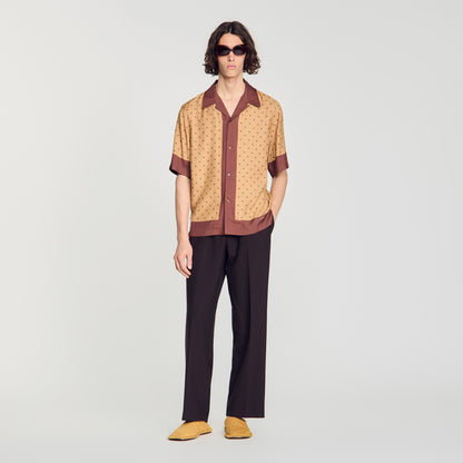 Micro Cross Mc Micro cross motif shirt Camel