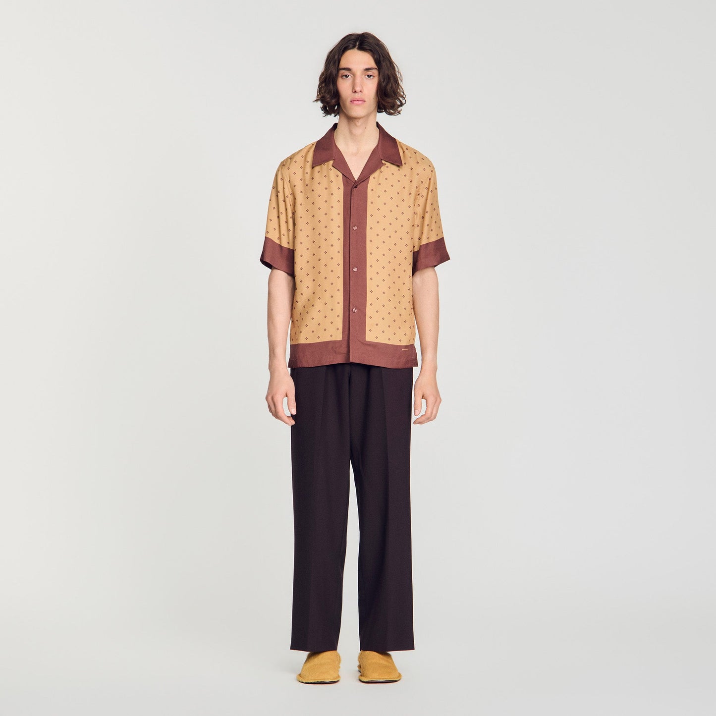 Micro Cross Mc Micro cross motif shirt Camel