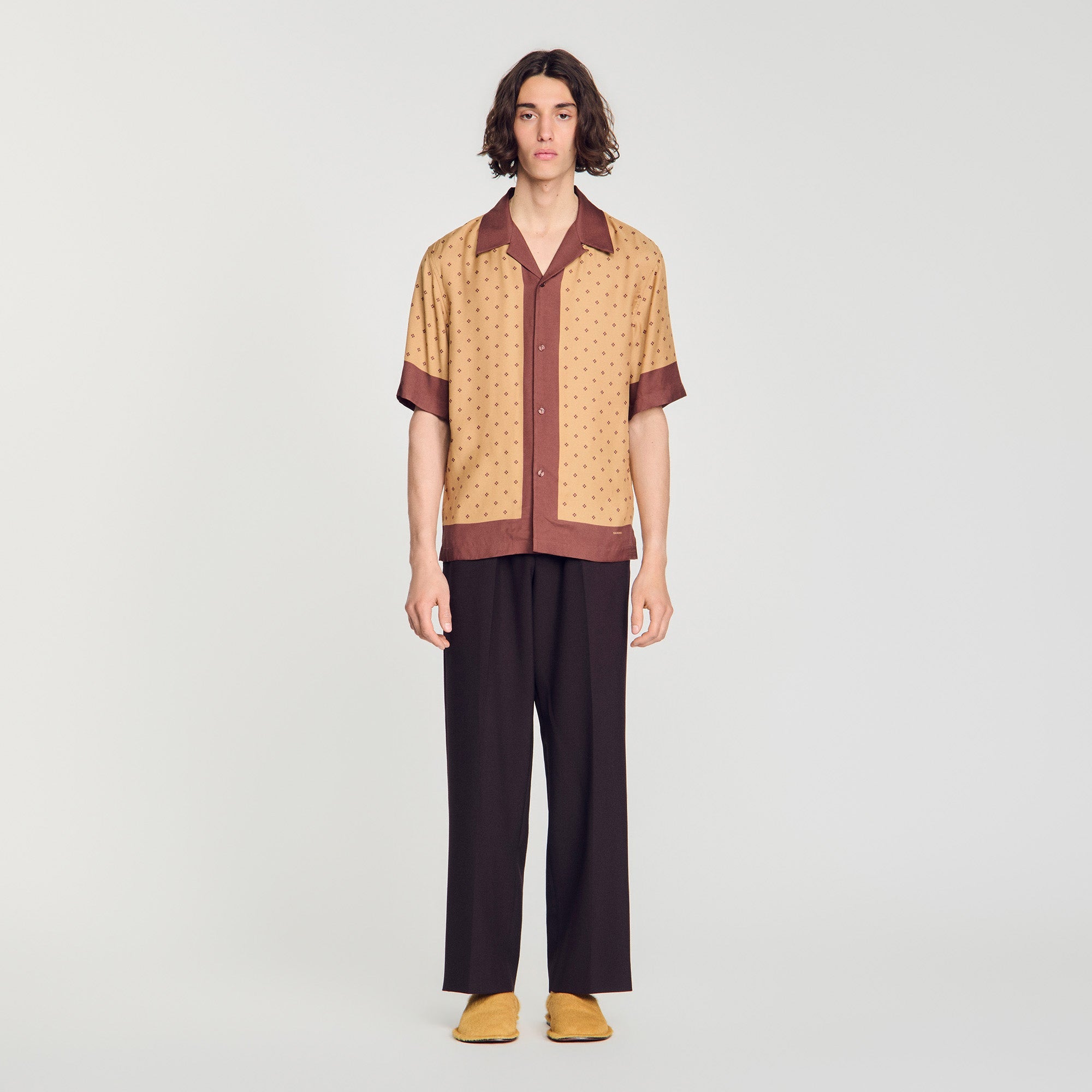 Micro Cross Mc Micro cross motif shirt Camel