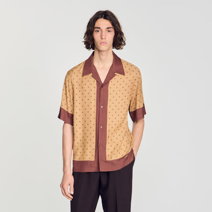 Micro Cross Mc Micro cross motif shirt Camel