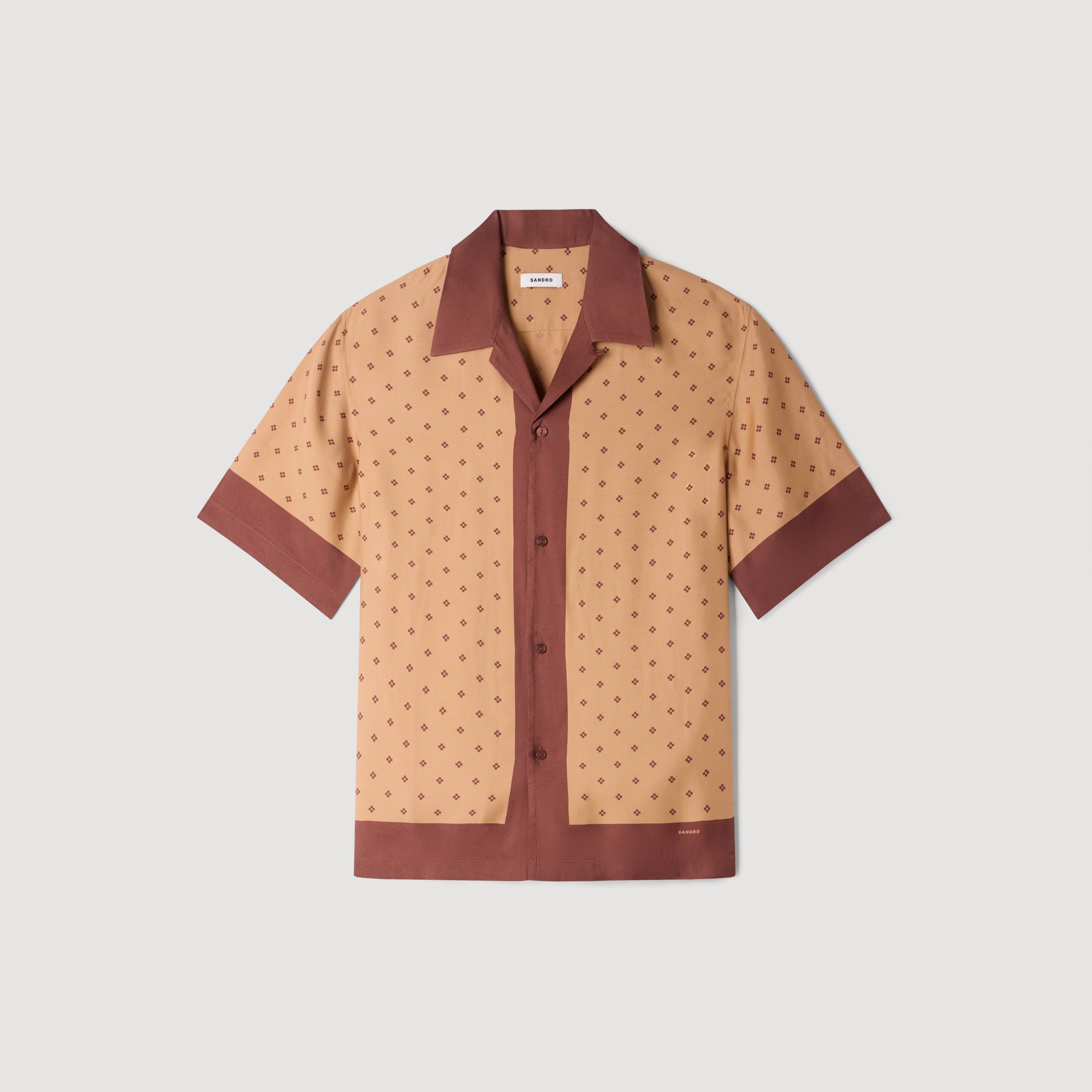 Micro Cross Mc Micro cross motif shirt Camel