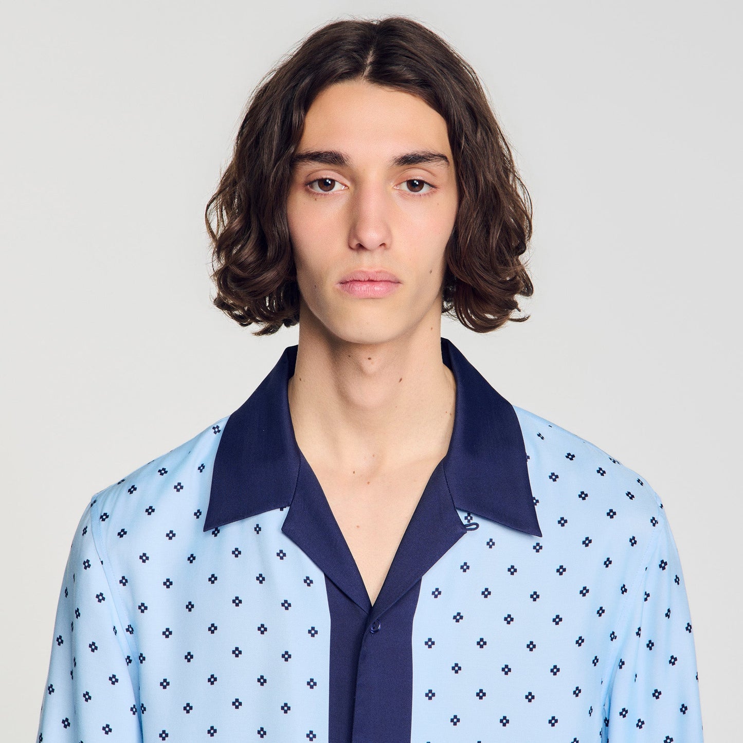 Micro Cross Mc Micro cross motif shirt Sky Blue