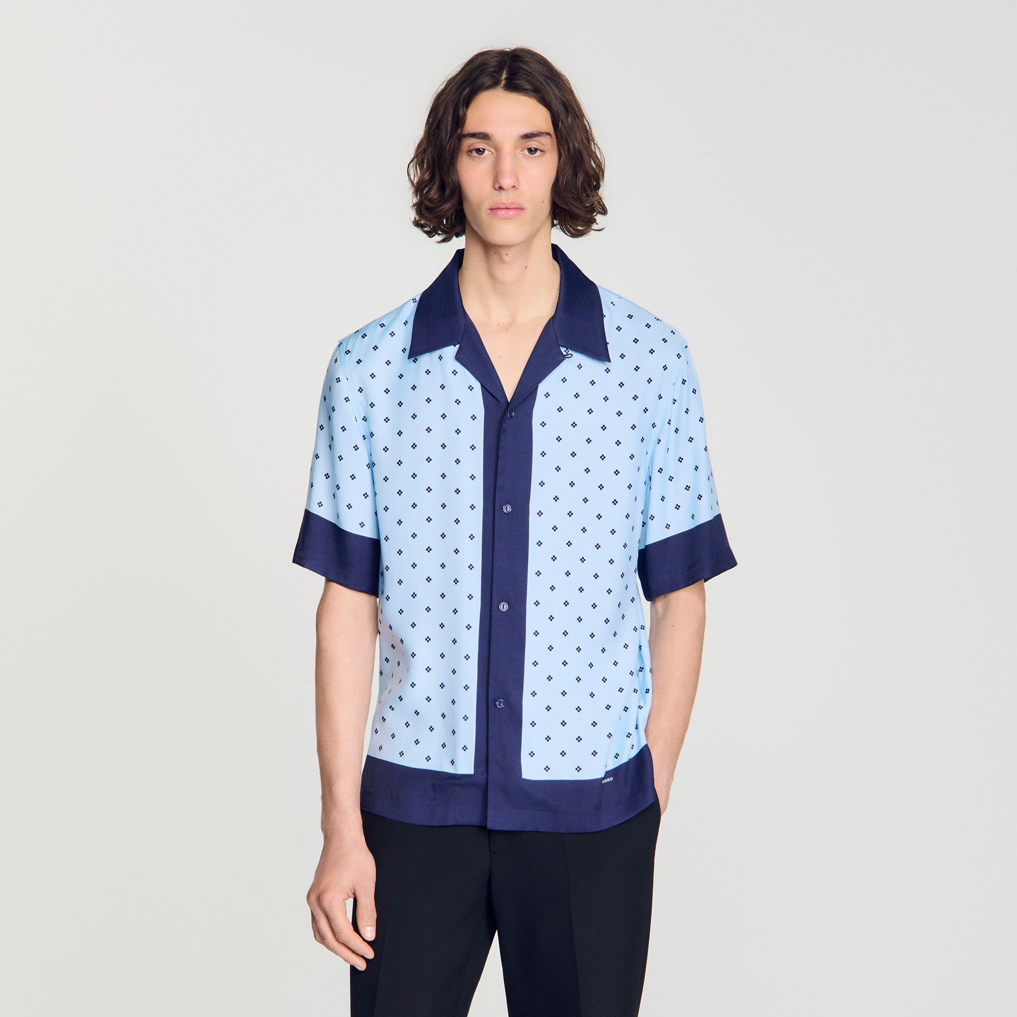 Micro Cross Mc Micro cross motif shirt Sky Blue