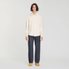 Jacquard Cross Shirt Ml Square Cross loose-fit shirt White