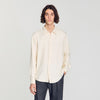 Jacquard Cross Shirt Ml Square Cross loose-fit shirt White