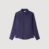 Jacquard Cross Shirt Ml Square Cross loose-fit shirt Navy Blue
