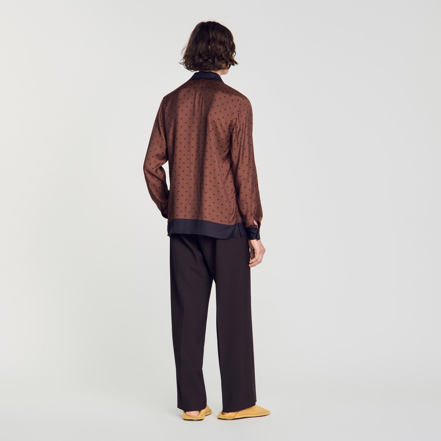 Micro Cross Ml Square Cross motif shirt Tobacco Brown