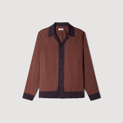 Micro Cross Ml Square Cross motif shirt Tobacco Brown