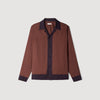 Micro Cross Ml Square Cross motif shirt Tobacco Brown
