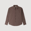 Hamptons Shirt Striped cotton shirt Chocolat / Ecru