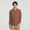 Catena Shirt Ml Floaty chain print shirt Tobacco Brown