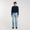 Regular Stonewash And Whiskers Regular Stonewash And Whiskers Light Blue - Denim