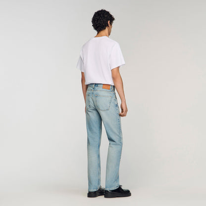Regular Stonewash And Whiskers Regular jeans Light Blue - Denim